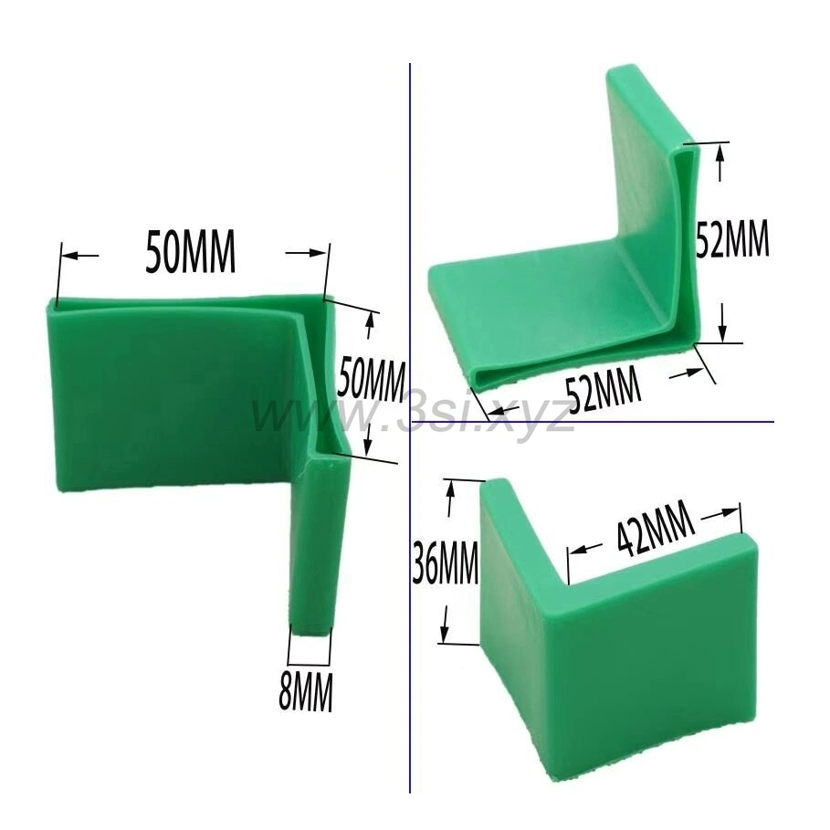 L Shaped Furniture Rubber Plastic Leg Covers Angle Iron Foot (YZF-C025)
