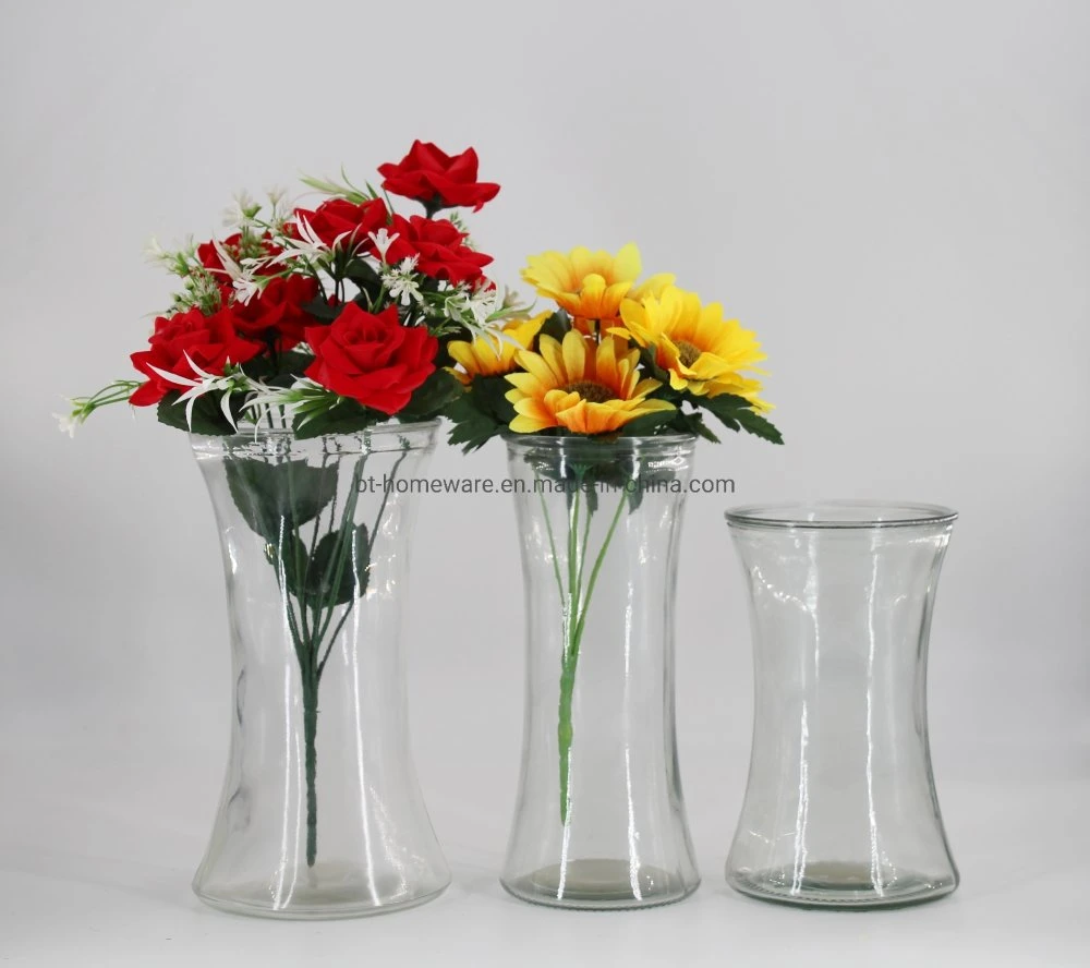 Crystal Glass Fower Vase Modern Glass Vases for Home Office Decor