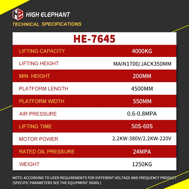 High quality/High cost performance Hydraulic Workshop Auto Manual Release Four Post Lift