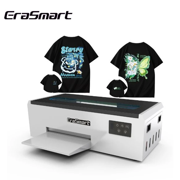 Erasmart Digital de pequeño tamaño A4 L805 Tóner de color blanco de transferencia de rollo de película PET Tela Tela Dtf impresora directamente a las camisetas de Cine de la máquina de impresión