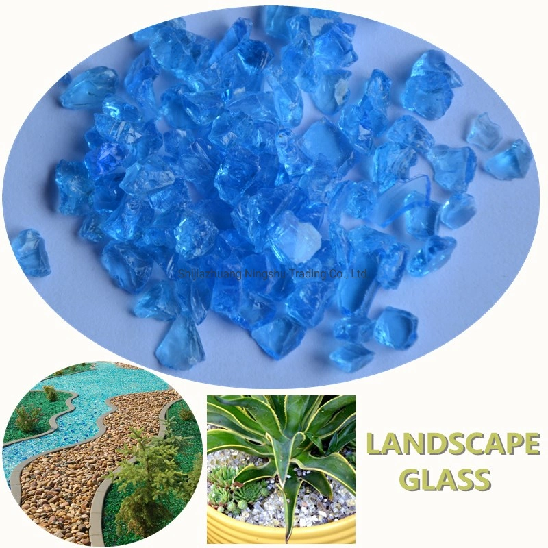 Tempered Crystal Glass Rocks Colored Glass Chunk for Counter Top Coating