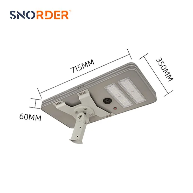 Wholesale/Supplier 150W Round Corner Aluminium One-Piece Solar Street Light Radar Sensor + Switch + Automatic Light Control and Other Modes Light Body Size 715*350*60mm