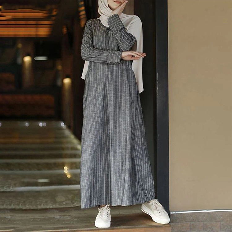 Women Dress Muslim Robe Abaya Dresses Open Modest Dubai Robes Winter Front Muslim Abayas Islamic Clothes