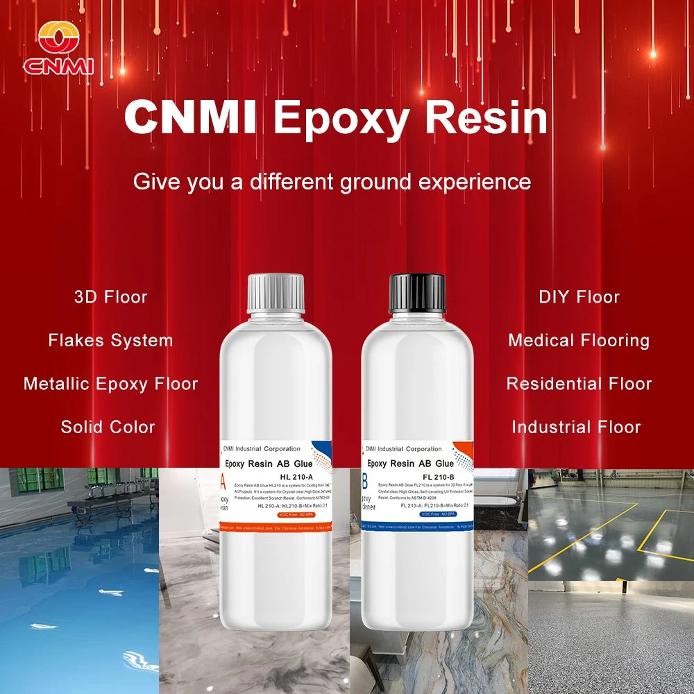 مجموعة أدوات إعادة المسح الضوئي لـ CNMI Epoxy Adhesin 2 Part FL210 طلاء أرضية من صمغ إبوكسي ريفين 2:1 AB للأرضية ثلاثية الأبعاد تسوية ذاتية في الطلاء