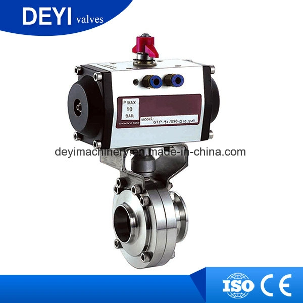 Stainless Steel Sanitary Aluminum Actuator Butterfly Valve (DY-V022)