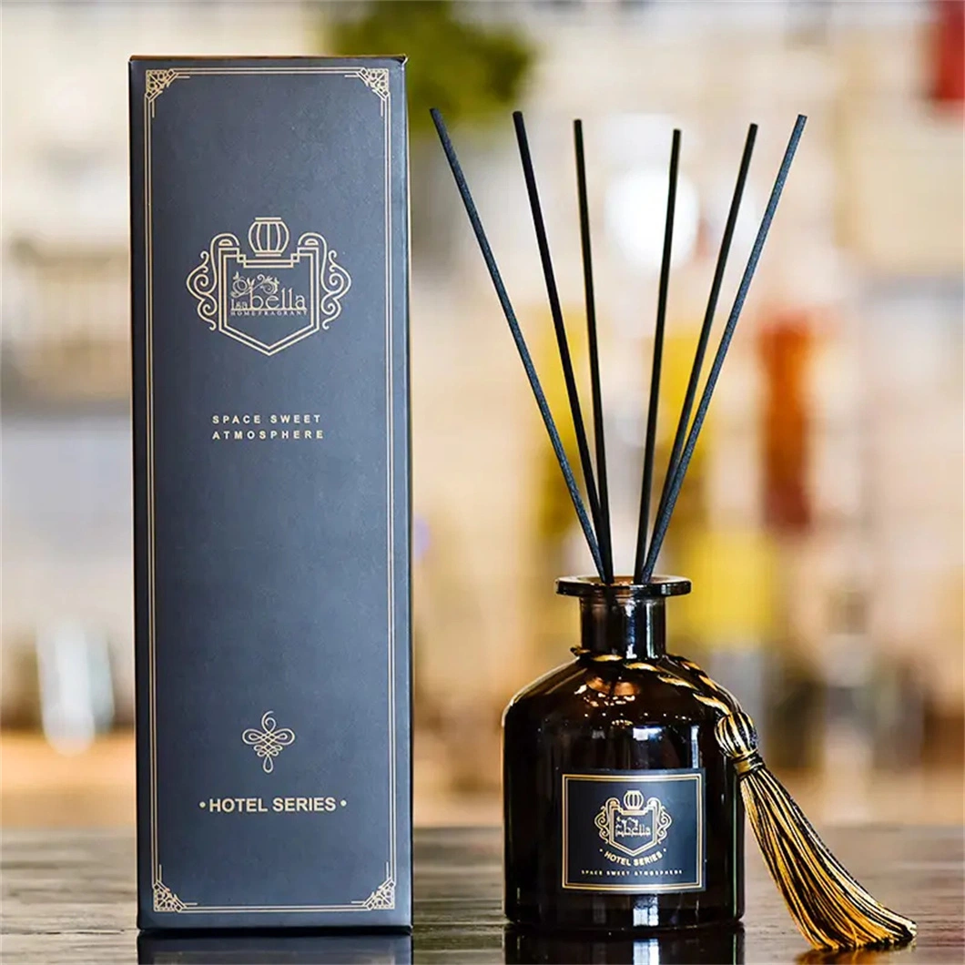 Долговечный натуральный рассеиватель Luxury Reed Diffuser для дома и. Отель с цветными коробками и волоконно-оптической рукоятью