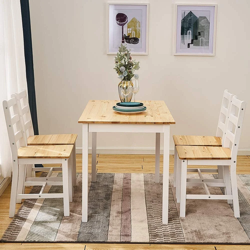 All Pine Solid Wood Frame Dining Table