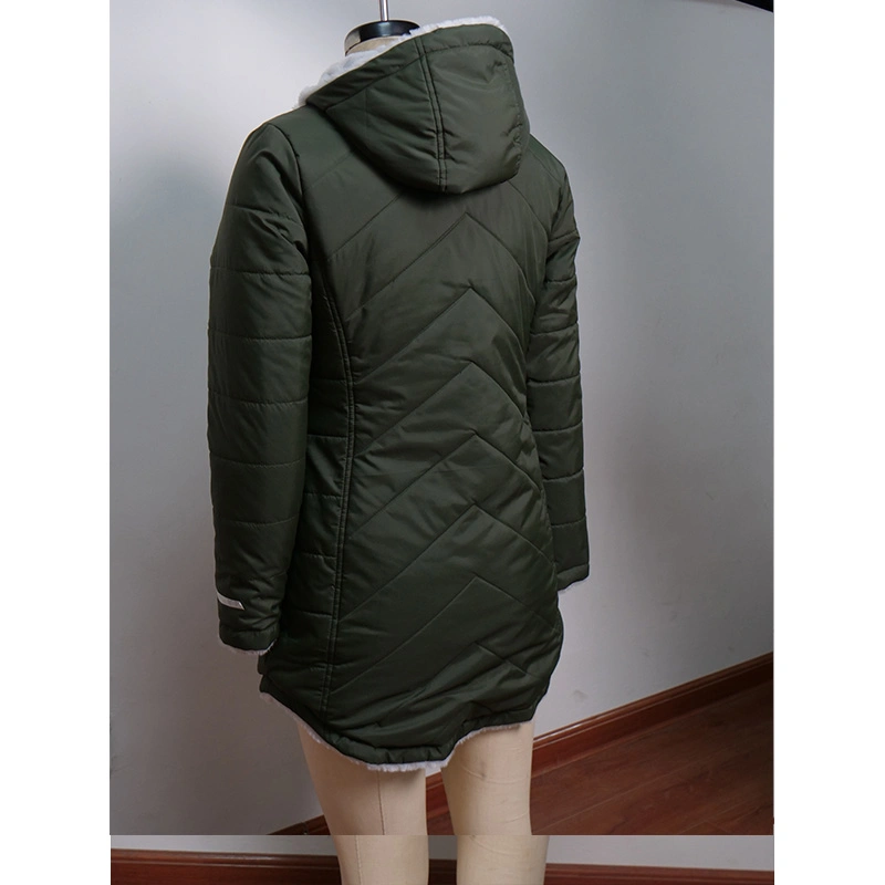 2023 Winter Puffer Jacket Ladies Warm Hooded Cotton-Padded Clothes Women