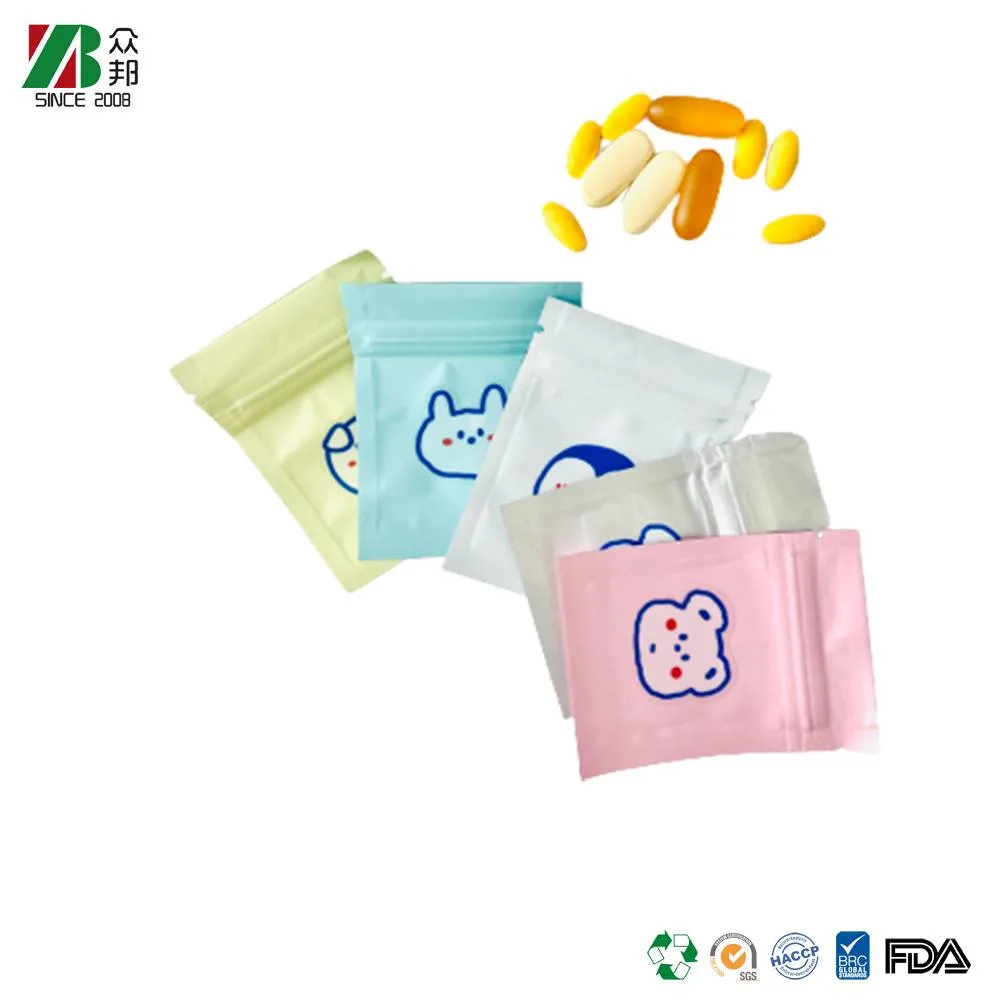 FDA Approved Clear Medicine Zipper Printing Store Medical Pills Plastic Packaging Bag Adult Urine Drainage Collection Bag