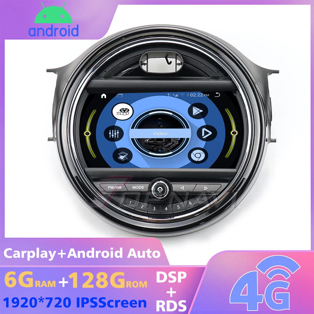 Android 11 Multimedia Player 9 дюйма для Mini Cooper F54 Беспроводной плеер 2017 6+128 ГБ