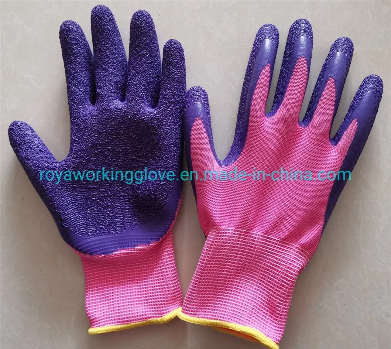 13gauge Latex Crinkle Safety Work Gloves/ Garden Gloves /Tool Gloves/Industry Working Gloves