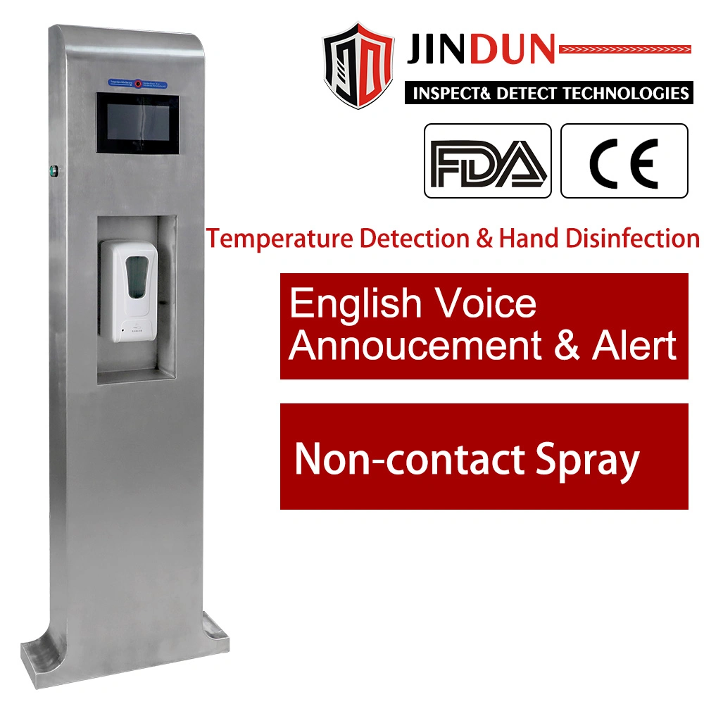 Desinfectante de infrarrojos de stand-up control digital de temperatura sin contacto termómetro por infrarrojos