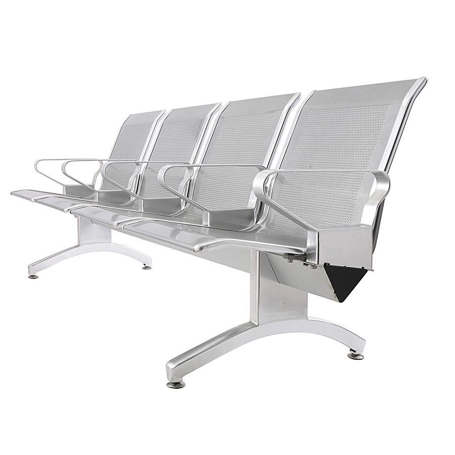 Modern Airport Lounge Wait Room 2 3 4 5 Seats Stainless Steel Waiting Bench Chair