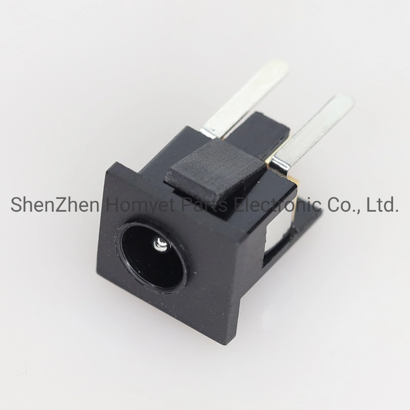 China Electronic Components Rear in-Line 180 Degree Plug-in High Current DC Power Socket