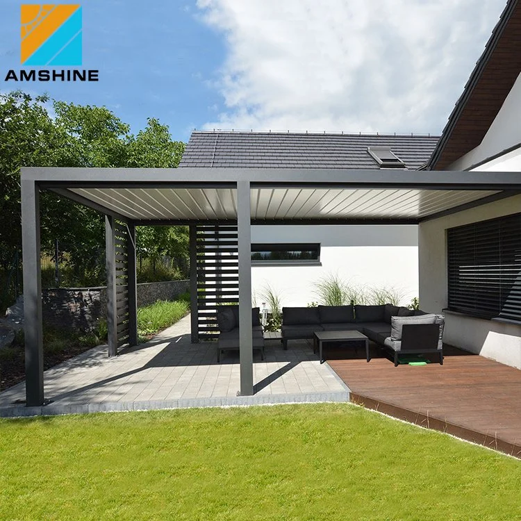 Modern Design Waterproof Gazebo Custom Size Bioclimatic Aluminium Pergola Electric Louver Roof