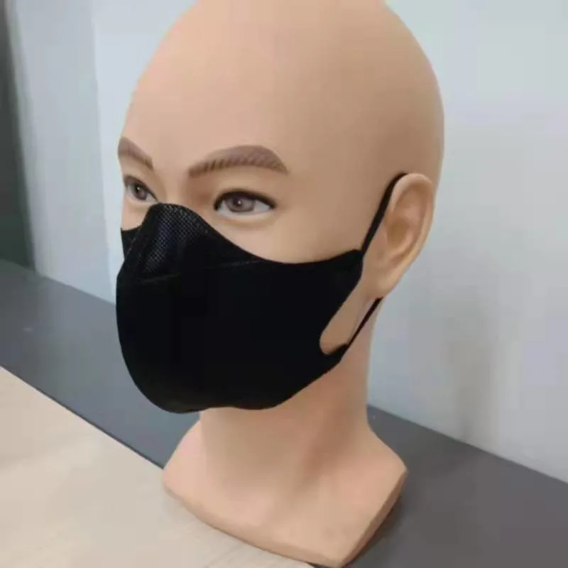 Máscara facial preta descartável Máscara protetora Anti-partículas Máscara 3D Design Máscara facial multifunções contra poeiras