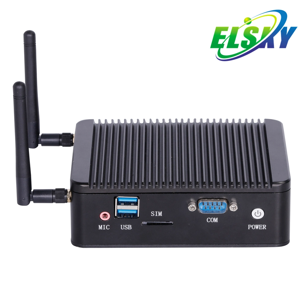 Hot Sale Elsky Fanless Pocket Nano Mini PC Dual Cores J1900 Processor for Industrial Control Computer Industrial PC