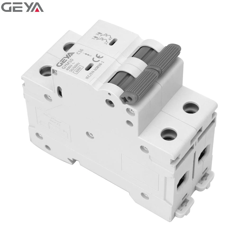 Geya Gym10 2p 6-25A 230V 400V AC DC MCB 1p 2P 3p 4p Schalter Miniatur-Leistungsschalter Mini-Leistungsschalter