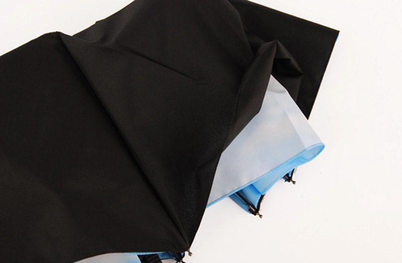 Double Layer Folding Umbrella Manufacturer Sky and Cloud Design Printing Double Layer Manual 3 Fold Umbrella for Rain