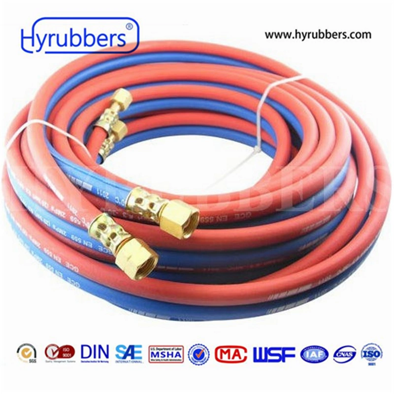 Fiber Braided Rubber Hose Flexible Twin or Single Welding Hose