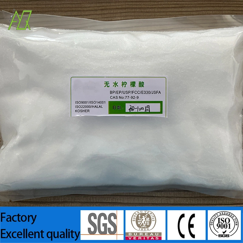 Factory Supply Food Grade Additive Citric Acid Anhydrous CAS No. 77-92-9 with FDA From China Manufacturer