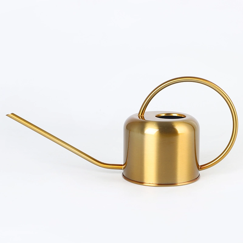 1L Metal Stainless Steel Watering Can with Copper Painting