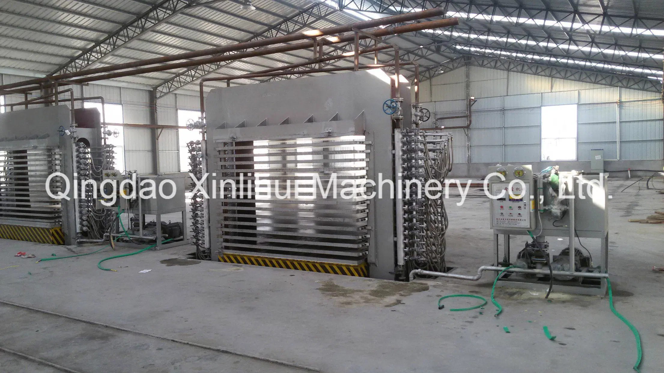 Laminating Hot Press Machine for Melamine MDF Veneer Sheets/ Construction Material Veneered Block Board Machine Blockboard Machine Full Line