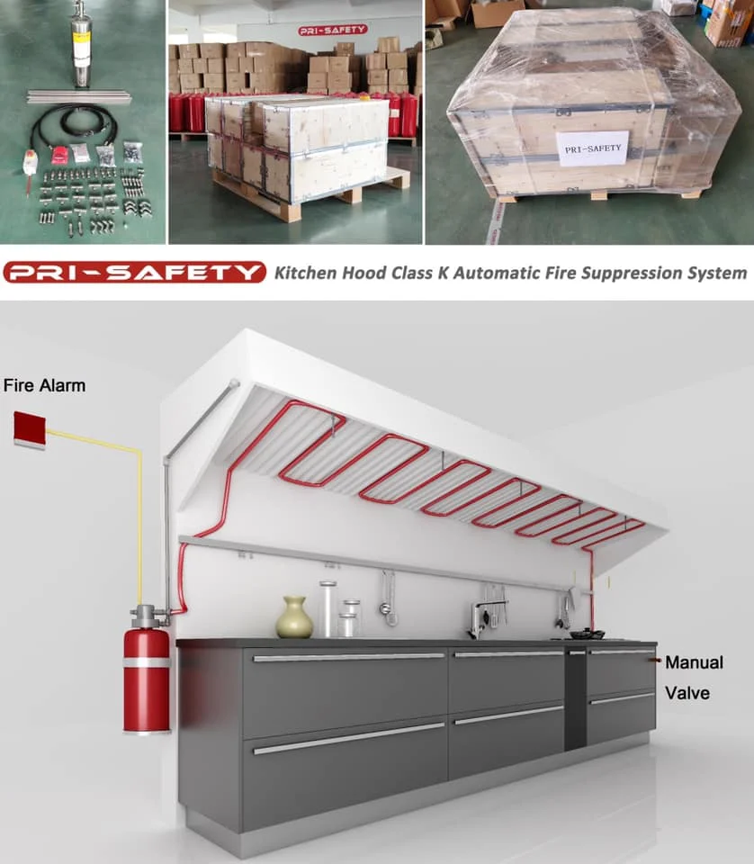 Wet Chemical Fire Extinguisher Fire Suppression Systems for Restaurant Kitchen