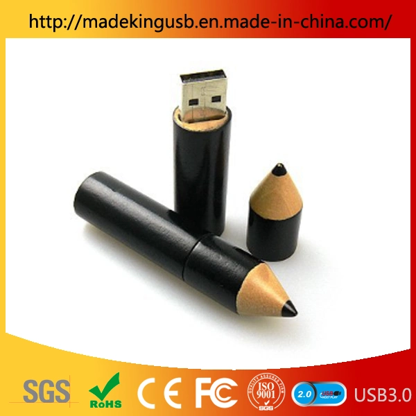 Creative Wood Simulation Pencil/ Brush USB Flash Drive