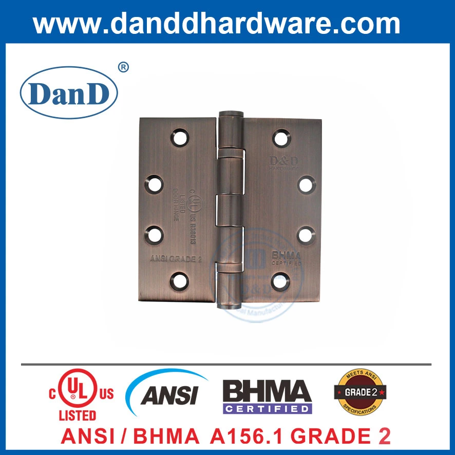 ANSI Stainless Steel Door Hardware Bhma Antique Copper Ball Bearing Hinges