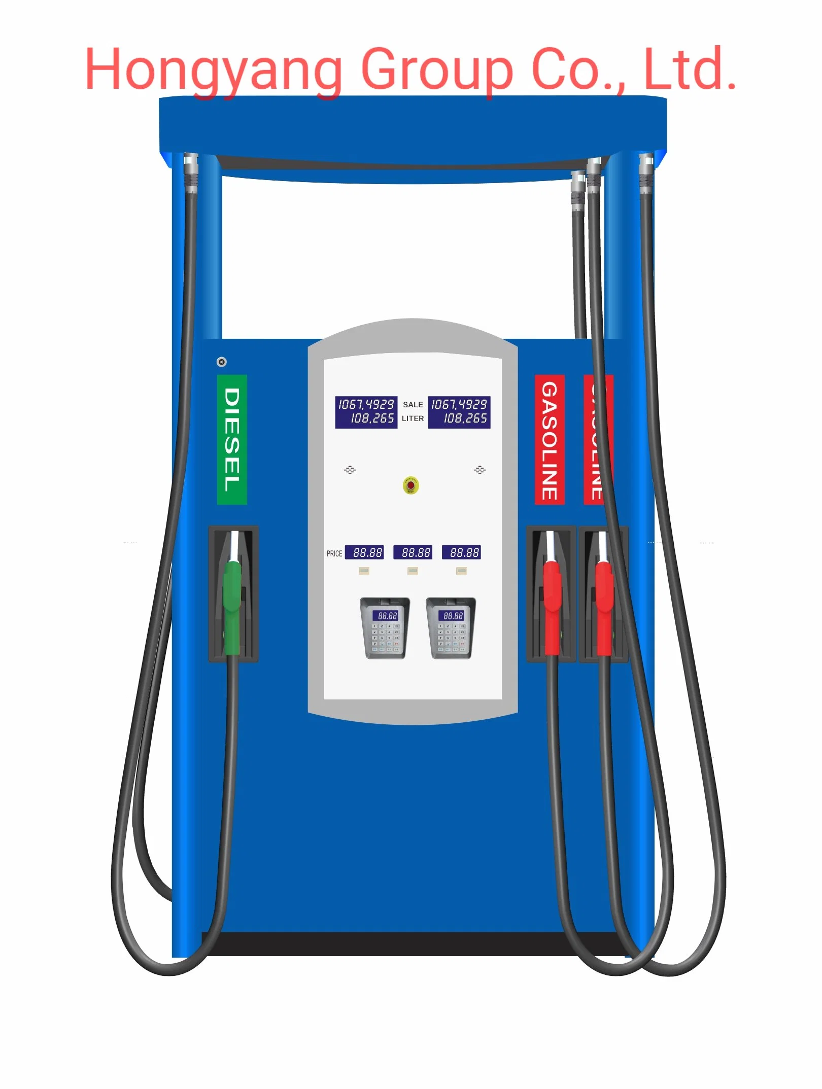 Double Gun Dispenser Zva Nozzle Oil Service Equipment with Gas Station