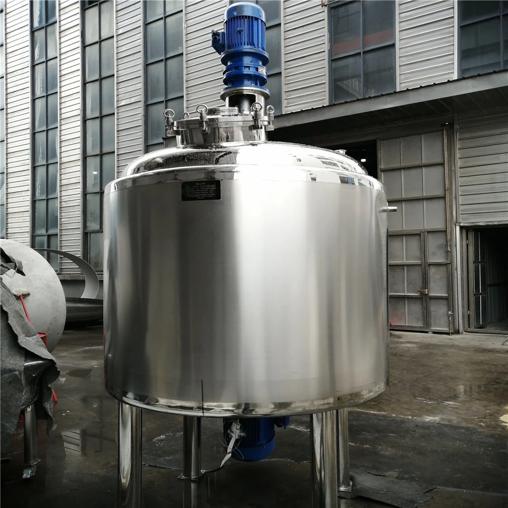 5000L Gallon reacción de acero inoxidable envejecimiento calentamiento por vapor eléctrico por vacío Doble Jackete almacenamiento de fermentación depósito mezclador