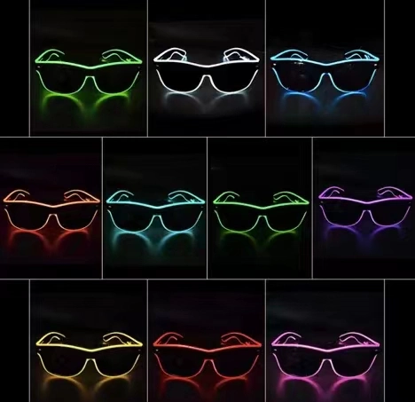 L'halloween Eve partie sombre de fournitures de nuances de l'obturateur de lunettes de soleil à LED 6 s'allume de couleur des verres