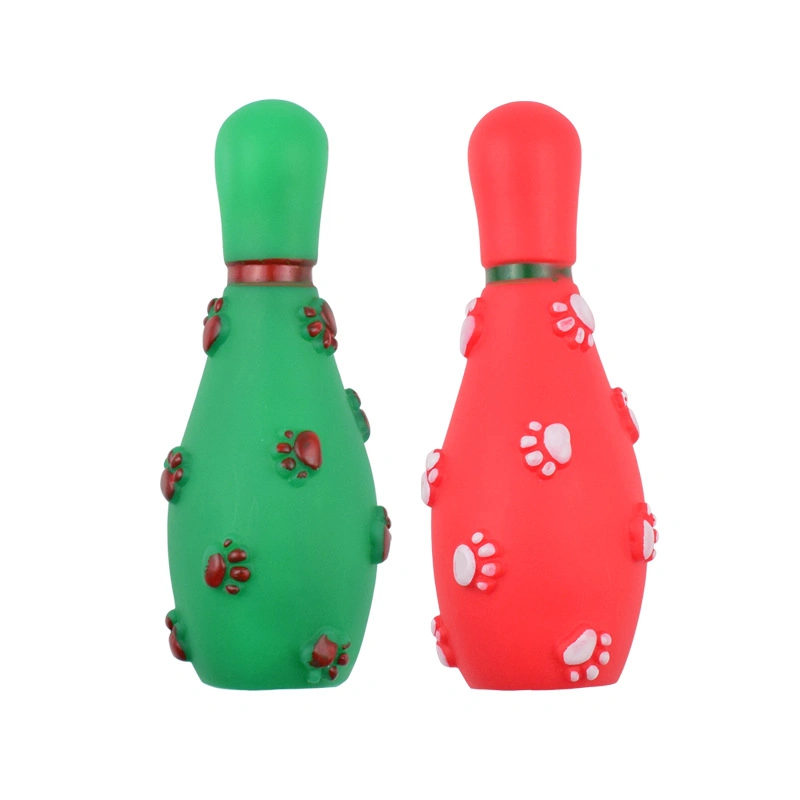 Pet Vocalizing Chew Toys Christmas Footprints Bowling Combinations Dog Teeth Glue Toys