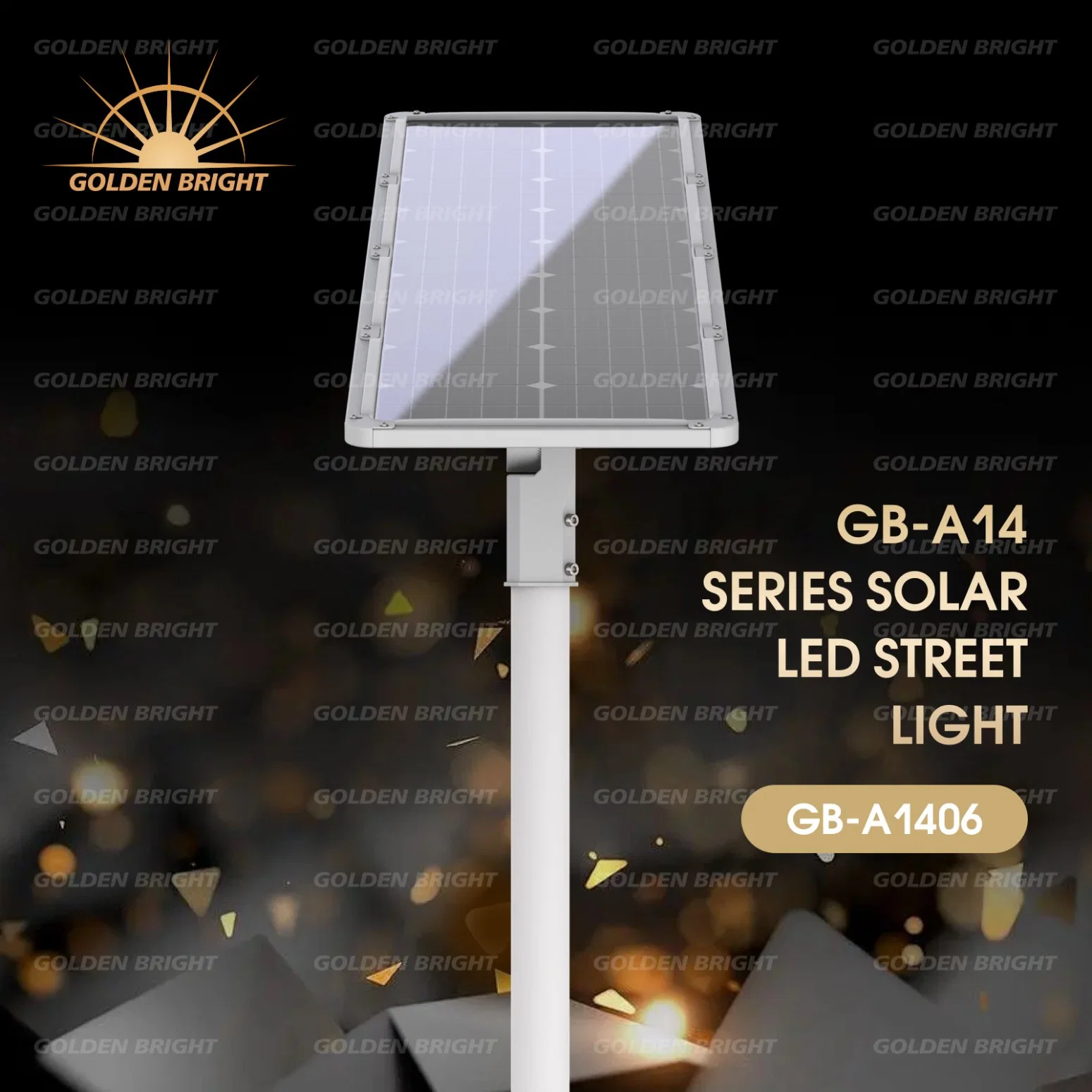 IP66 Lumière solaire LED étanche à haute luminosité pour route extérieure, économie d'énergie.