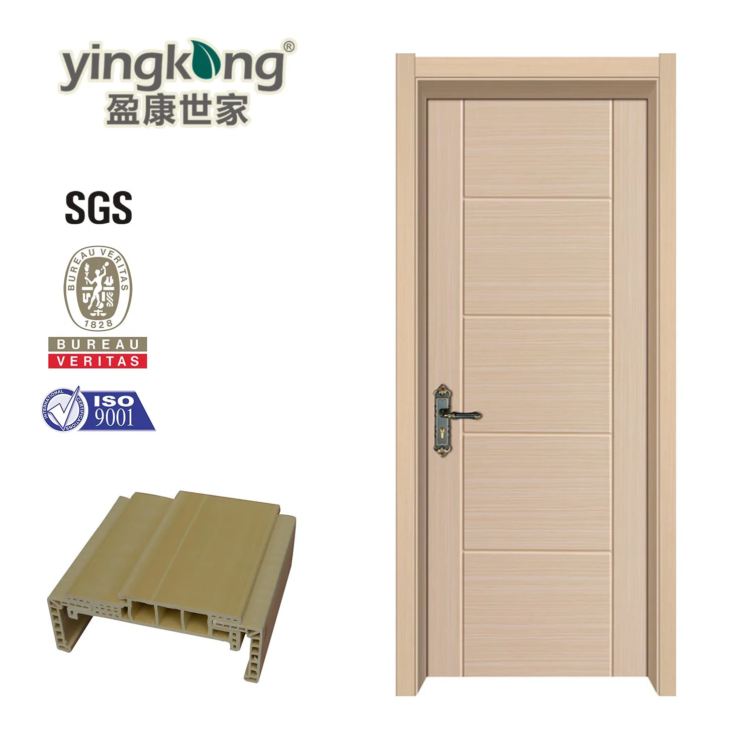 Composite Interior Bathroom WPC/ABS/PVC Door with Frame for Wholesale/Supplierr