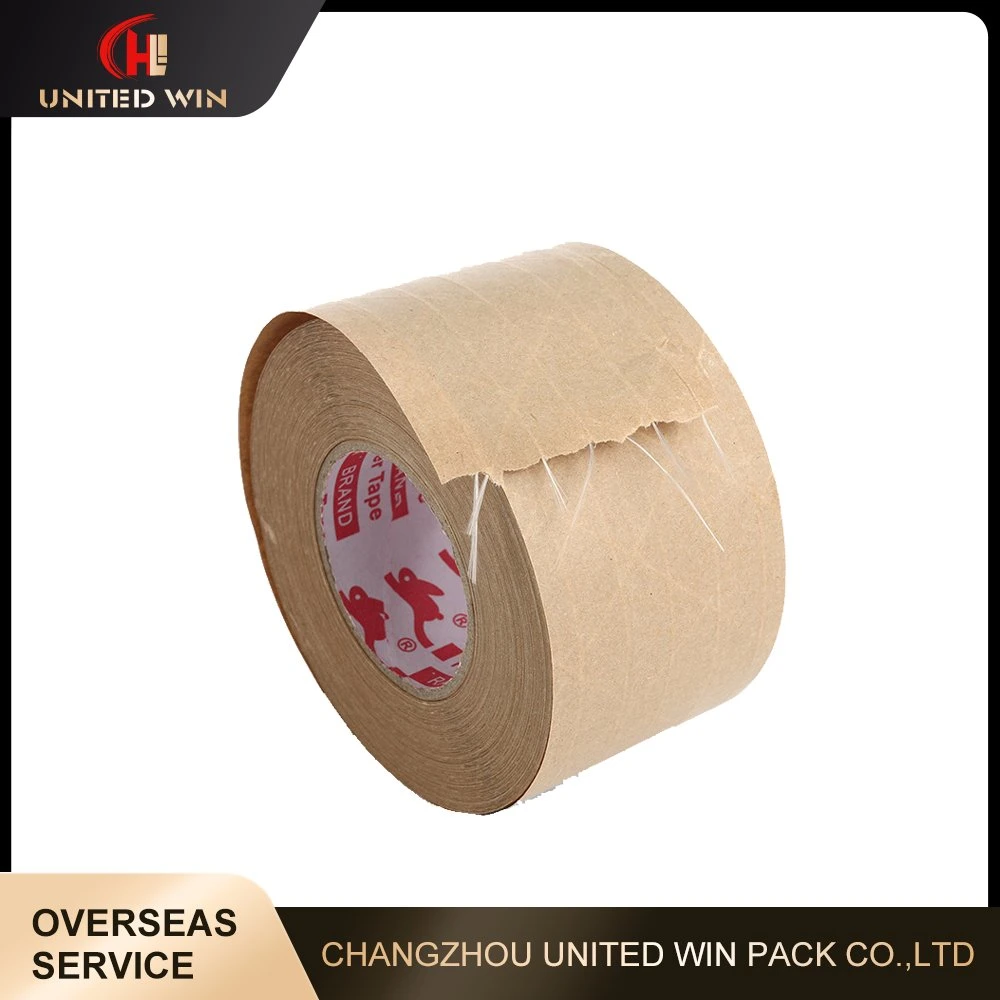 Reinforced Wet Kraft Paper Tape Packing and Sealing Tape High Adhesive Tape