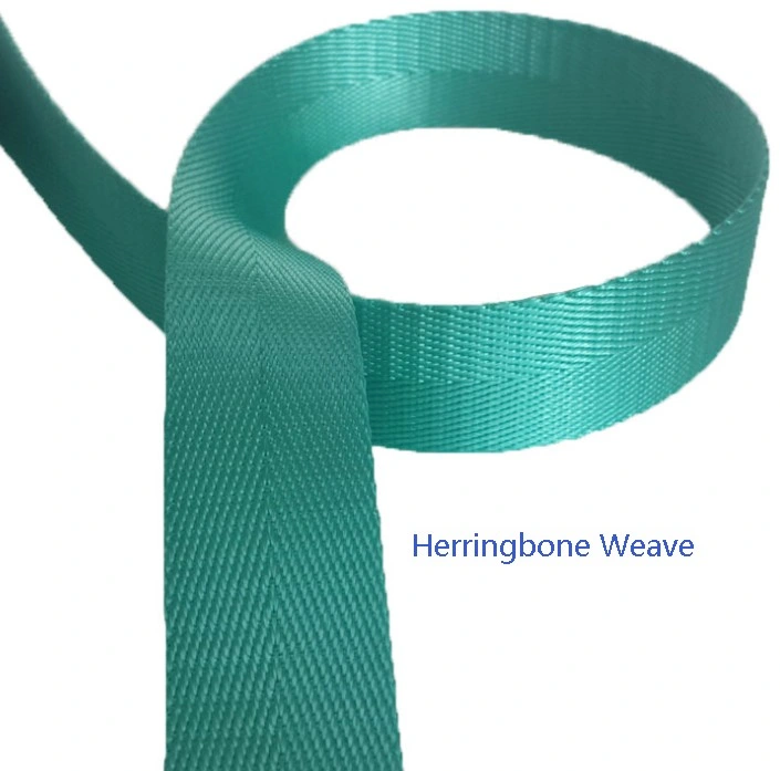 22mm Black Nylon Tape Webbing, Hurringbone Nylon Webbing Tape