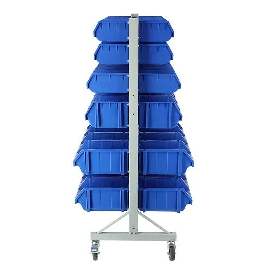 Double Side Mobile High Strength Rail Rack with Picking Bins