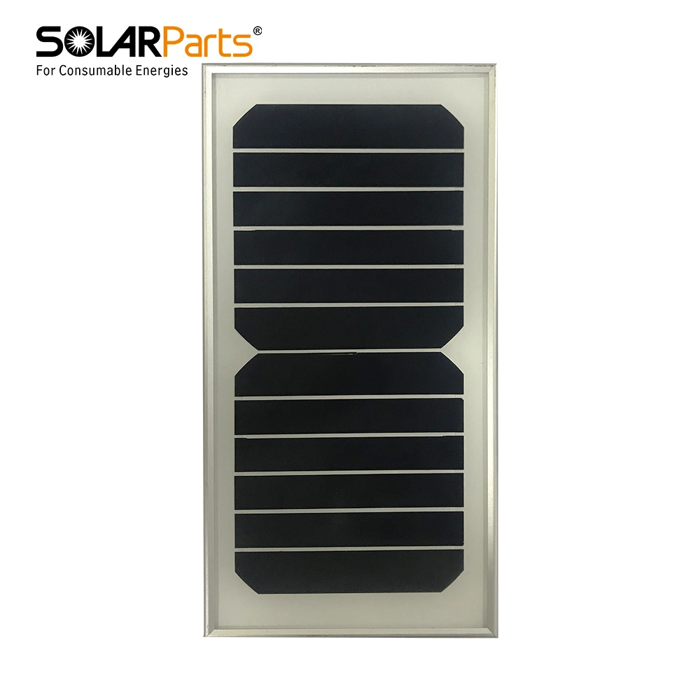 Solarparts 6V 6W Celda monocristalino con panel solar rígido armazón de aluminio 320*160*25mm