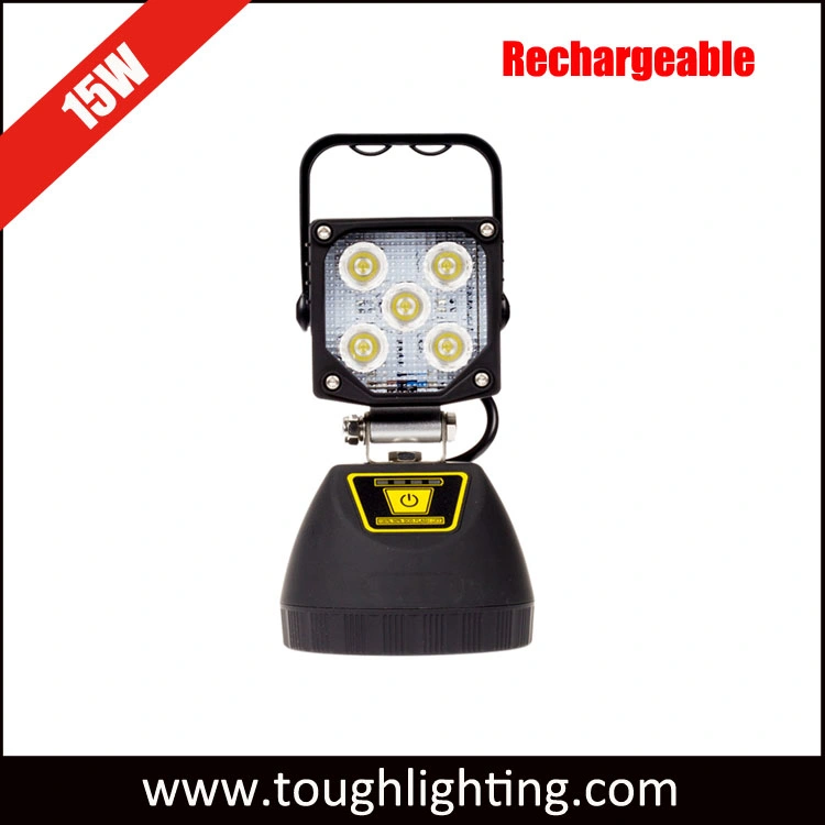 Super brillante 15W 27W recargable portátil Tienda Flash LED luces de trabajo con una fuerte base magnética