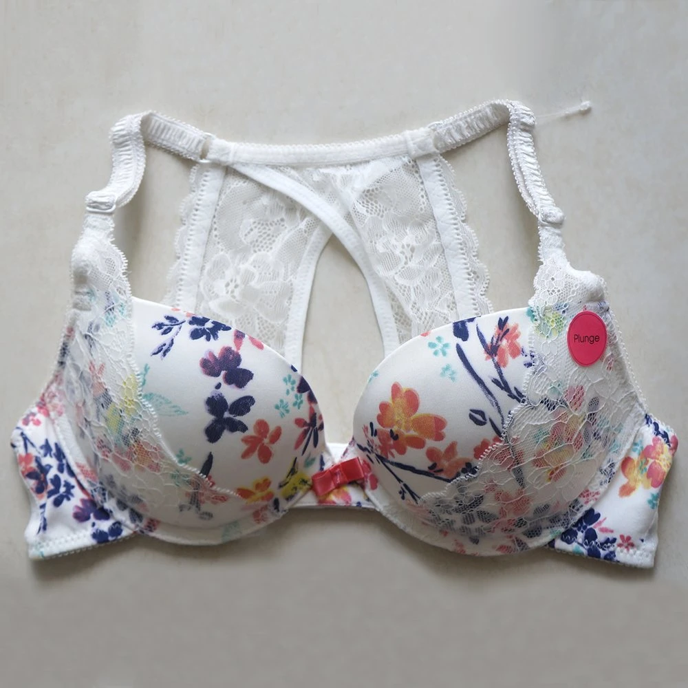 Underwear Set Lace Printed Bra Set with Hipster & Hi-Leg