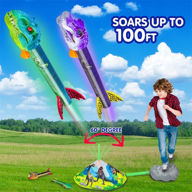 Multiple Styles Foam Dinosaur Rocket Model Summer Outdoor Game Toys for Kids