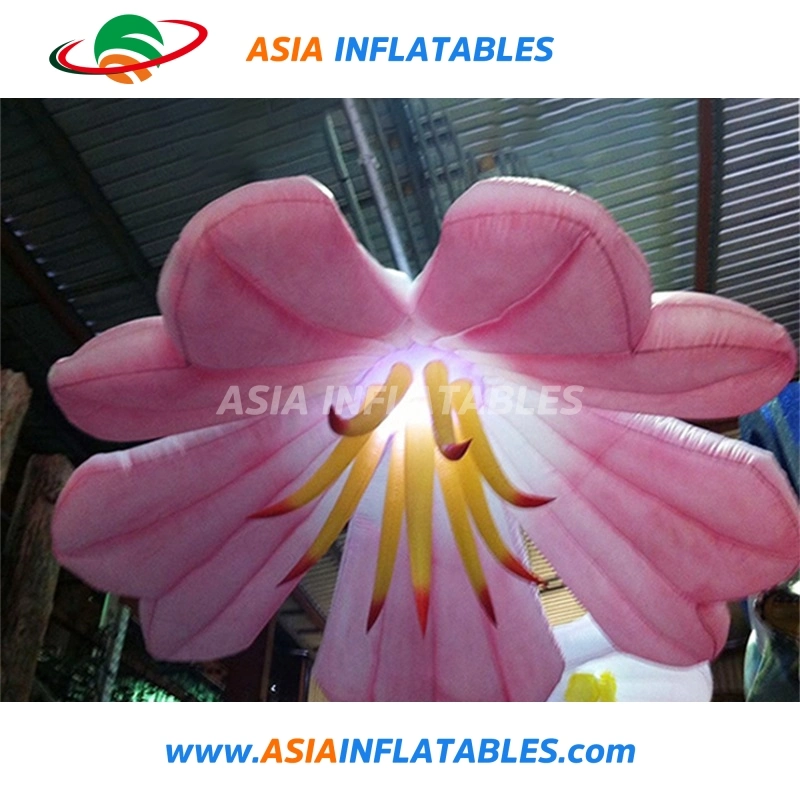 Newest Wedding Stage Hanging Inflatable Flower with LED Light