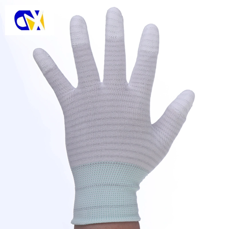 U3 Style Carbon Fiber White PU Coated ESD Anti-Static Gloves