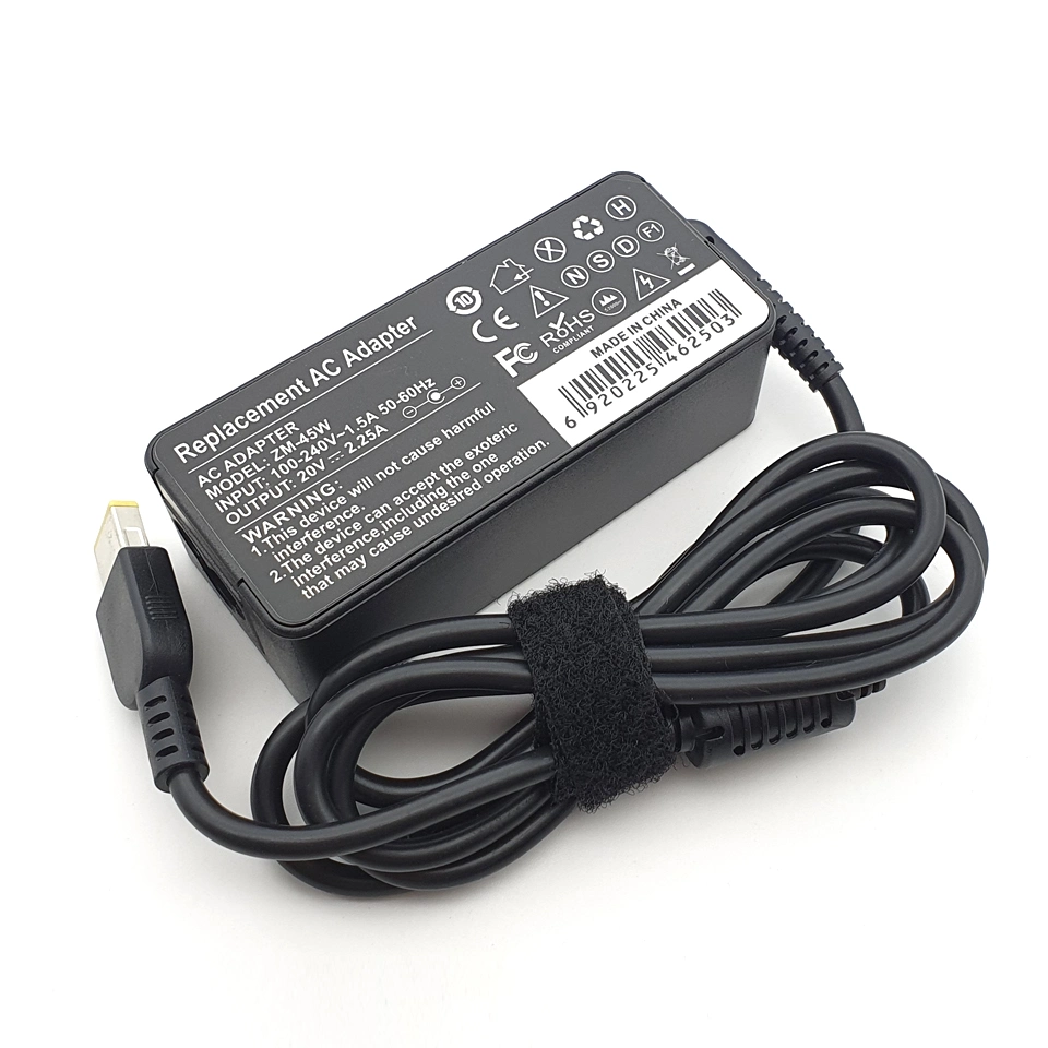 45W 20V 2.25A Laptop Cargador for Lenovo Charger Power Adapter with Yellow Pin