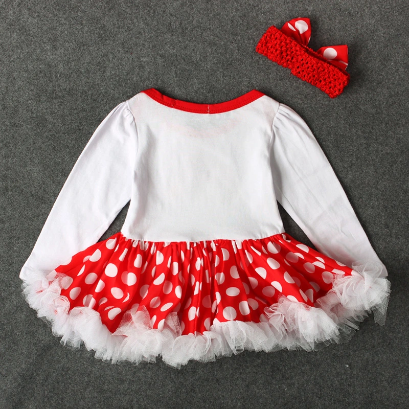 Poco desgaste de los recién nacidos de niñas vestido vestido de traje de Navidad Romper Tutu diadema