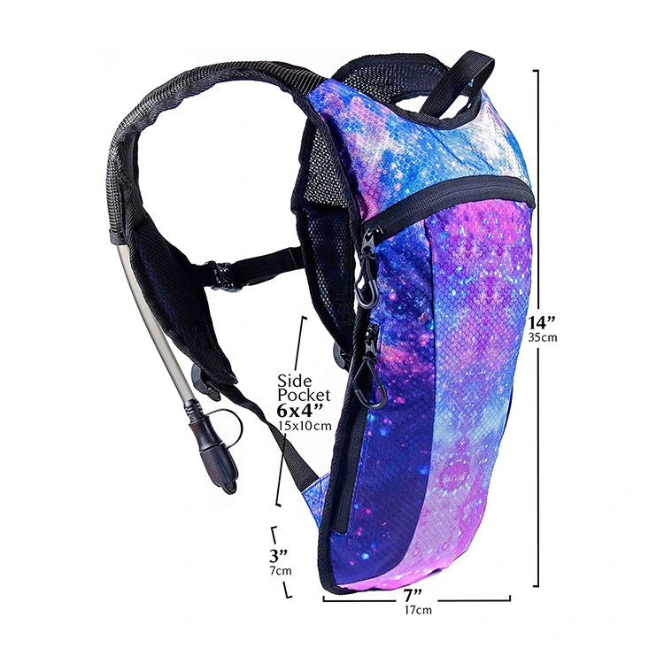 Wholesale/Supplier Galaxy Style Fashionable Climbing Hydration Backpack with 2L Water Bladder