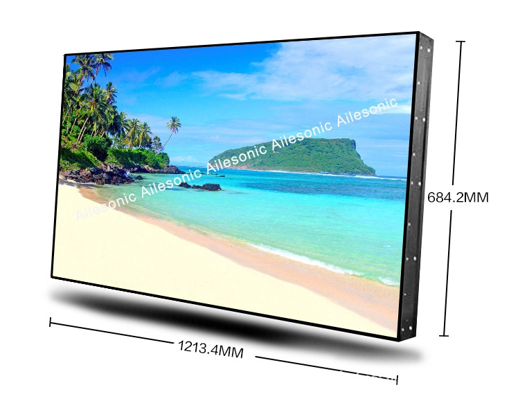 55 Inch Bezel 3.5 mm Advertising TV Display Screen LED LCD Video Wall