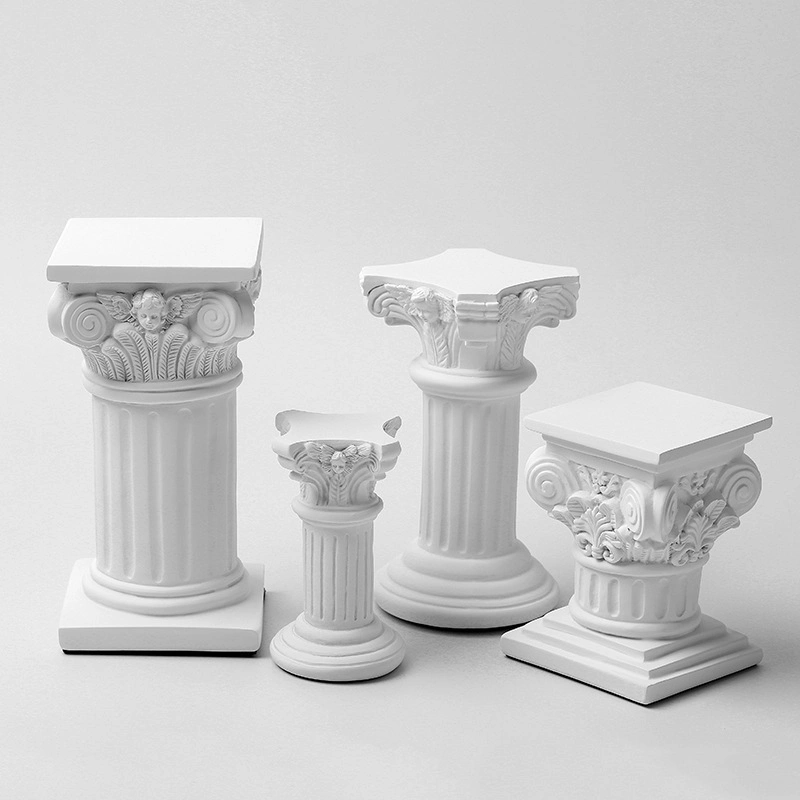 Decorative European Resin Roman Column Resin Sculpture Decorations